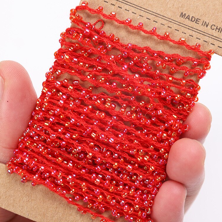 5 Yards crystal bead thread diy handwoven rope 4p... Grandado