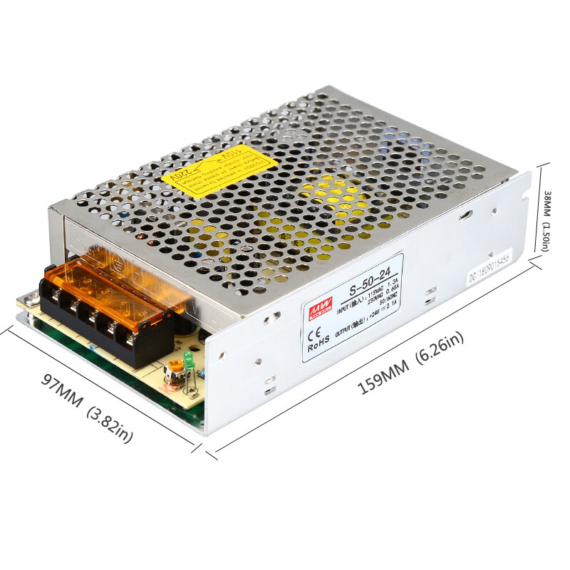 Switching power supply S-50-24V transformer DC output 24V2.1A12V4.2A5V10A copper transformer