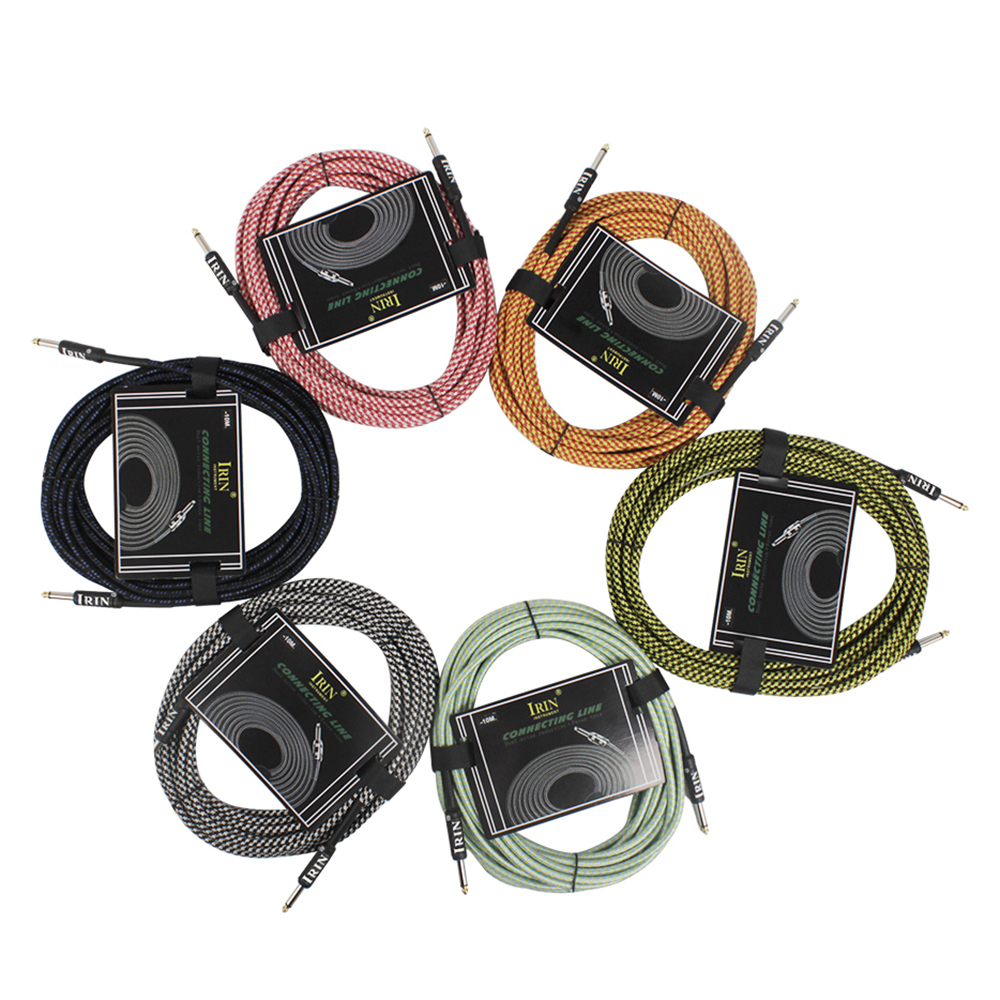 IRIN 3M Guitar Cable Stringed Instrument Accessories No Noise Audio Wire Cord Musical Instrument Parts for Electric Guitar Bass
