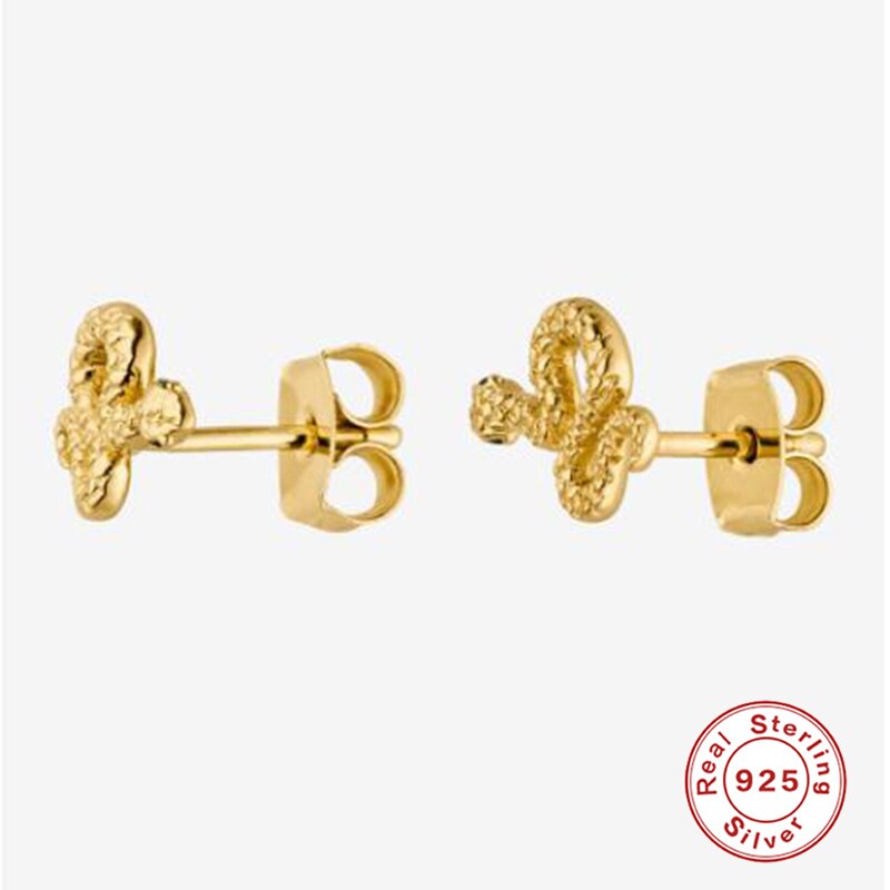 Roxi Vintage Mini Snake Stud Oorbellen Voor Vrouwen Mannen Meisjes Party Oorbellen Piercing Rock 925 Sterling Zilveren Fijne Sieraden Kolczyki