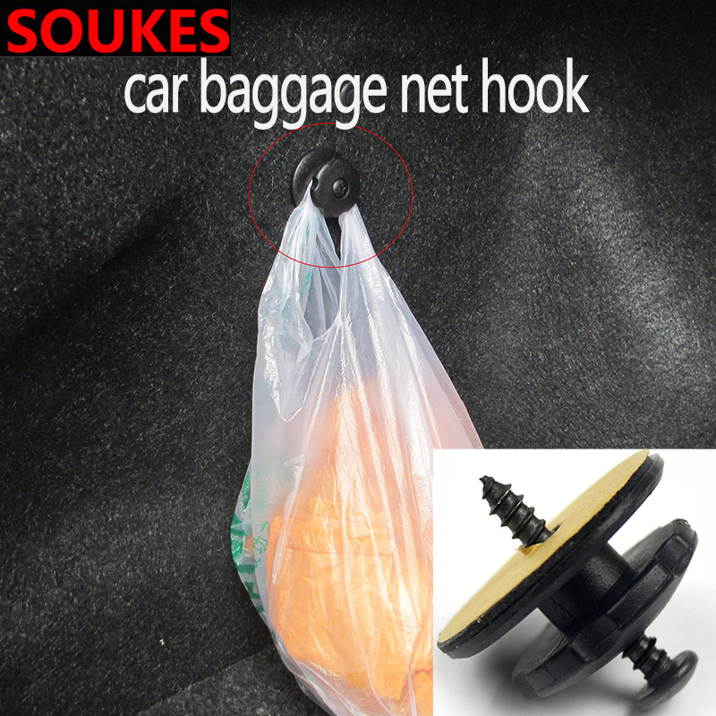 Red de equipaje para maletero de coche, Clips de fijación de anillo de gancho para Infiniti Buick Peugeot 307 206 407 301 3008 Seat Leon Lexus chery Saab