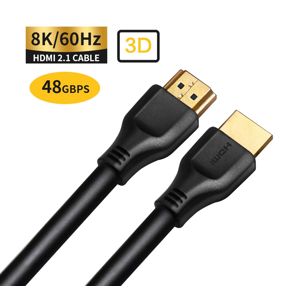 hdmi 2.1 8k cable for Xbox DVD player HDTV PS4 Projector laptop 3m 2m 1.5m 1m high Speed adapter 60Hz 2.1 hdmi cable 4K: hdmi 2.1 cable-PVC / 1.5m