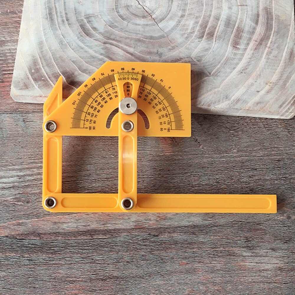 180 Degree Woodworking Angle Ruler Multifunction Plastic Protractor Adjustable Protractor Angle Ruler Mathematics Measuring Tool