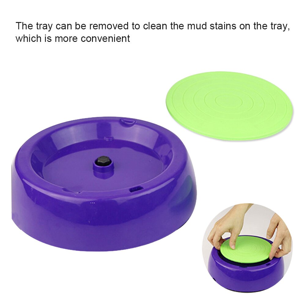 Portable Pottery Wheel Plastic Educational Mini Electric Arts Craft DIY Toys Kids Ceramic Machine Children Handmake