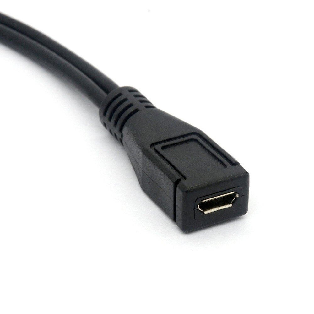 90 graden Micro USB Kabel, micro USB 1 naar 2 Y Splitter Kabel Haakse 2 Man-vrouw Converter High Speed Oplaadsnoer