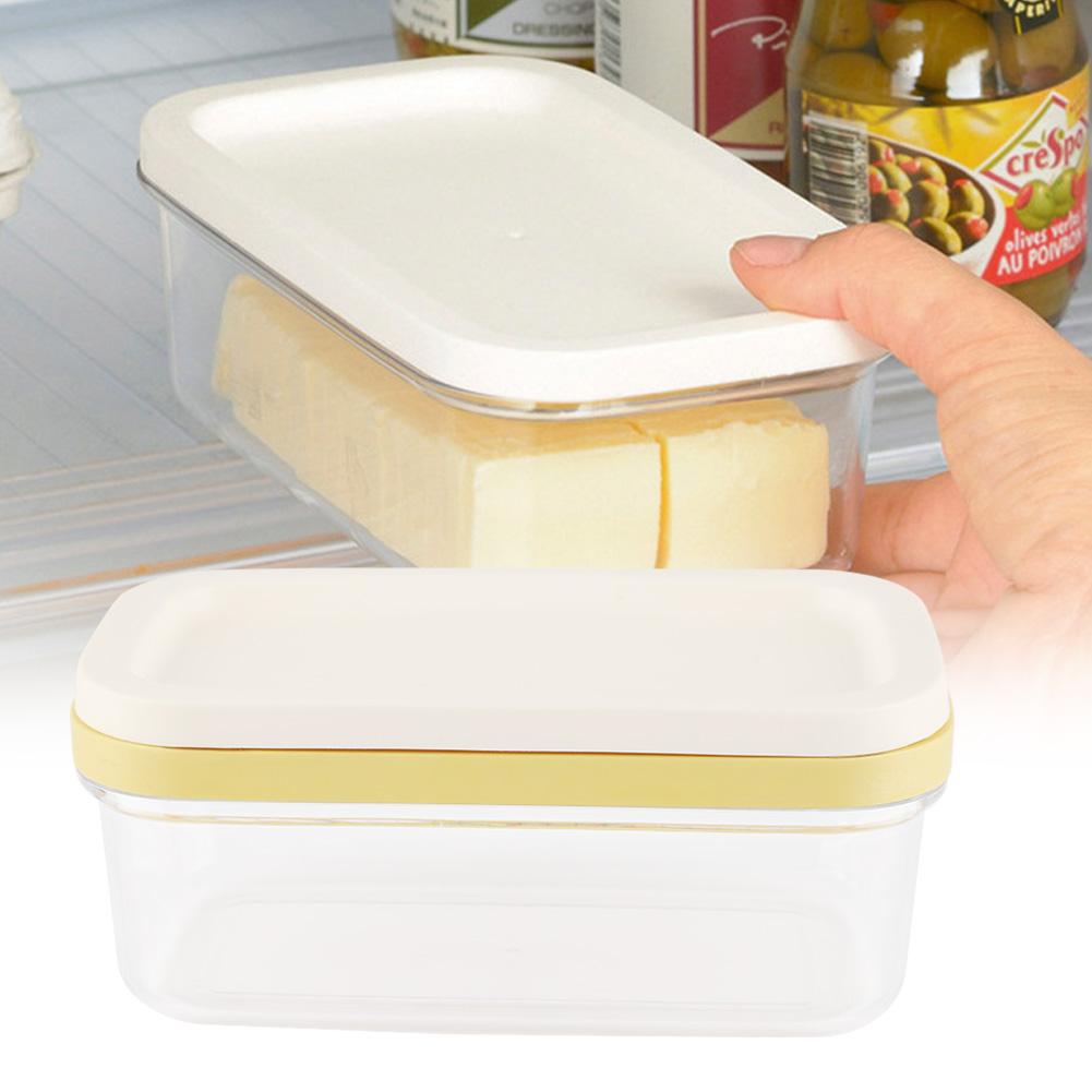 oben Edelstahl Butter Gericht Kasten Container Käse Server Lagerung Wächter Tablett mit Sehen-durch Acryl Einfach Deckel