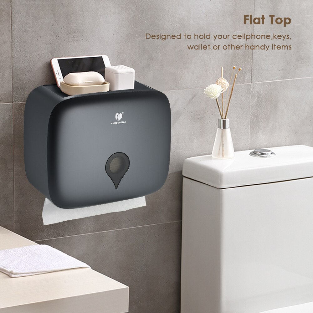 Toilet Paper Holder Waterproof Wall Mounted Toilet Paper Tray Roll Paper Tube Storage Box Tray Tissue Box Shelf Bathroom Product