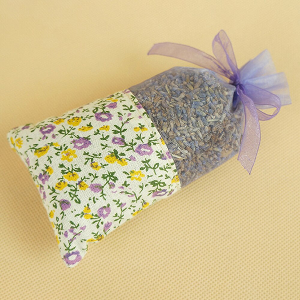 10 stk tomme lavendelposer blomsterprint poser taske duftpose til afslappende sovende lys lilla med blomster: Default Title