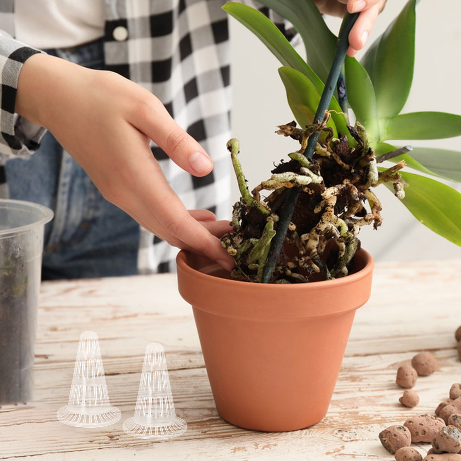 10 pezzi di copertura del filtro dell'acqua vaso di fiori tappetino di drenaggio terrario pianta Pp fioriere griglia pad