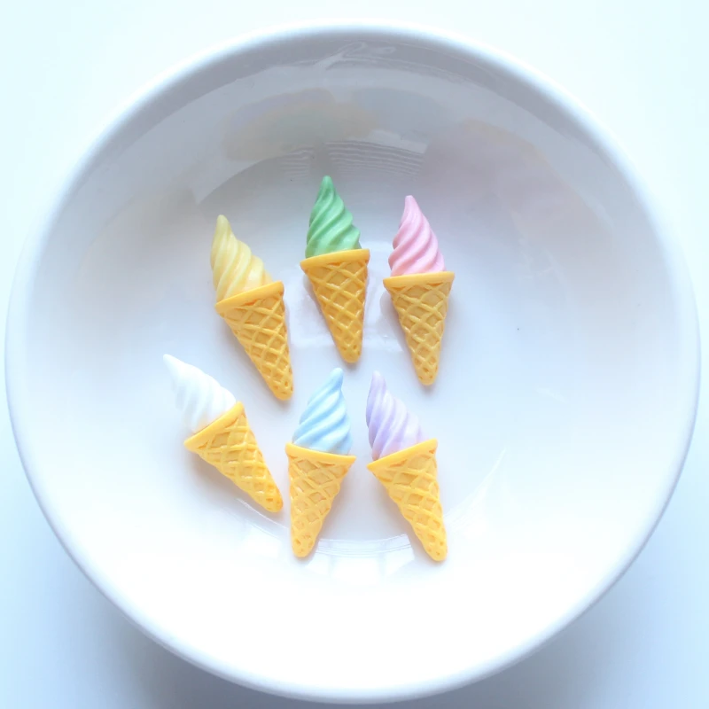 10 Uds Mini helado lindo 3D resina comida cocina casa de muñecas decoración foto Prop hogar escena de escritorio modelo DIY adorno de tapa de teléfono