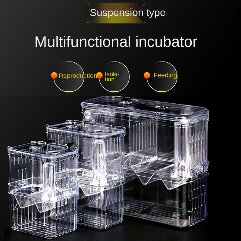 Transparent Fish Tank Breeding Isolation Box Double-layer Self-floating Acrylic Fish House Aquarium Fish Fry Breeding Supplies