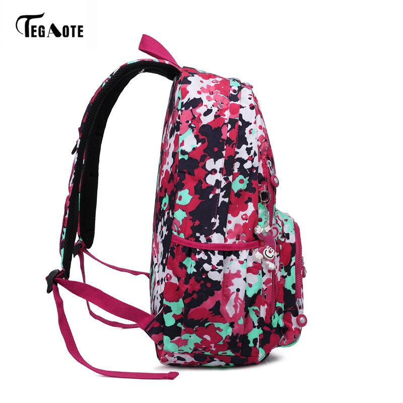 TEGAOTE Girls School Bags Women Printing Backpack For Teenage Girls Shoulder Travel Bags Nylon Waterproof Laptop Bagpack Bolsos