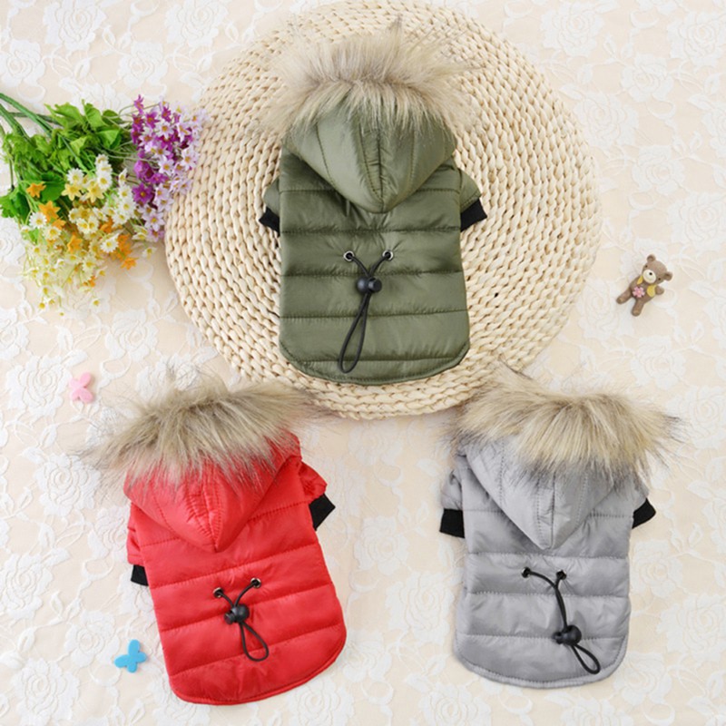 hiver chien veste manteau coton-rembourré pour Chihuahua veste Costume sweat à capuche chiot manteaux pour petits grands chiens