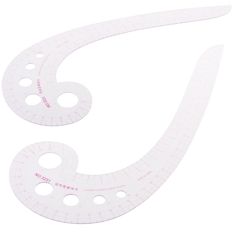 Sewing Ruler Comma Shaped French Curve Plastic Tailor Drawing Craft Tool DIY R9UC