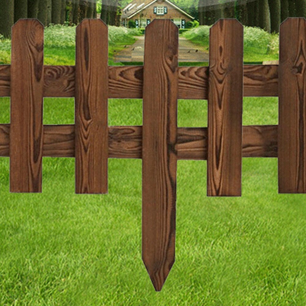1pc Fence Landscape Smooth Wooden Delicate Solid Wood Fencing for Garden Courtyard Backyard Lawn