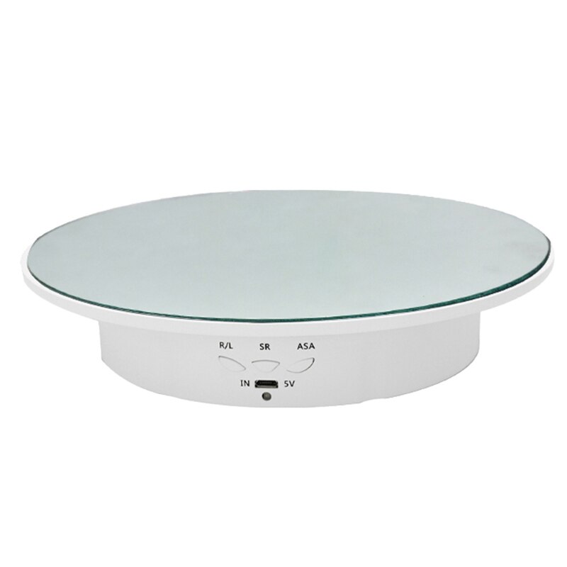 3 Snelheden Elektrische Roterende Display Stand Spiegel 360 Graden Draaitafel Sieraden Houder Batterij Voor Fotografie Video Schieten Props: 03