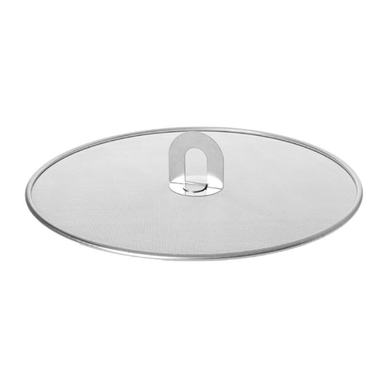 Frying Pan Splash Guard Stainless Steel Pot Cover Lid Mesh Fat Oil Frying Pan Splatter Screen Tool household Pot Mesh Lid: 33cm