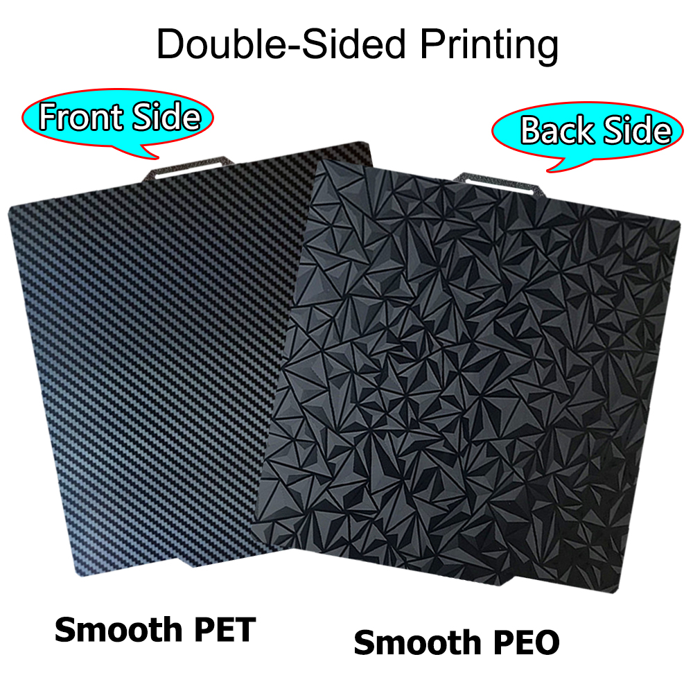 P1P P1S Plate for Bambu lab A1 Build Plate Smooth X1C Spring Steel Sheet Double Side 3D Print for Bambu Bamboo X1 Carbon Plate: black