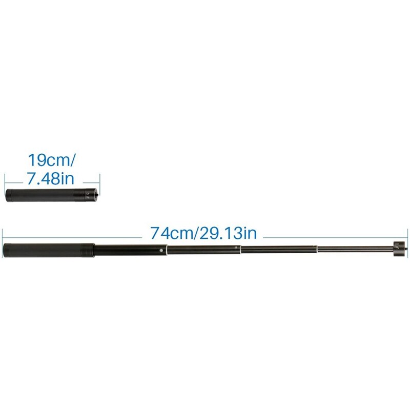 Verstellbarer selfie-stick, kompatibel mit gimbal-stabilisatoren, metall-telefonverlängerungsstab