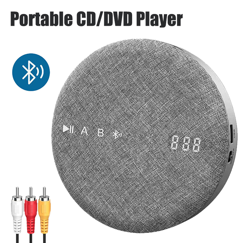 Tragbare CD-Player, multifunktionaler wiederaufladbarer DVD/VCD-Player, Walkman mit Lautsprecher, Bluetooth, USB, MP3, spielbarer Audio-Player