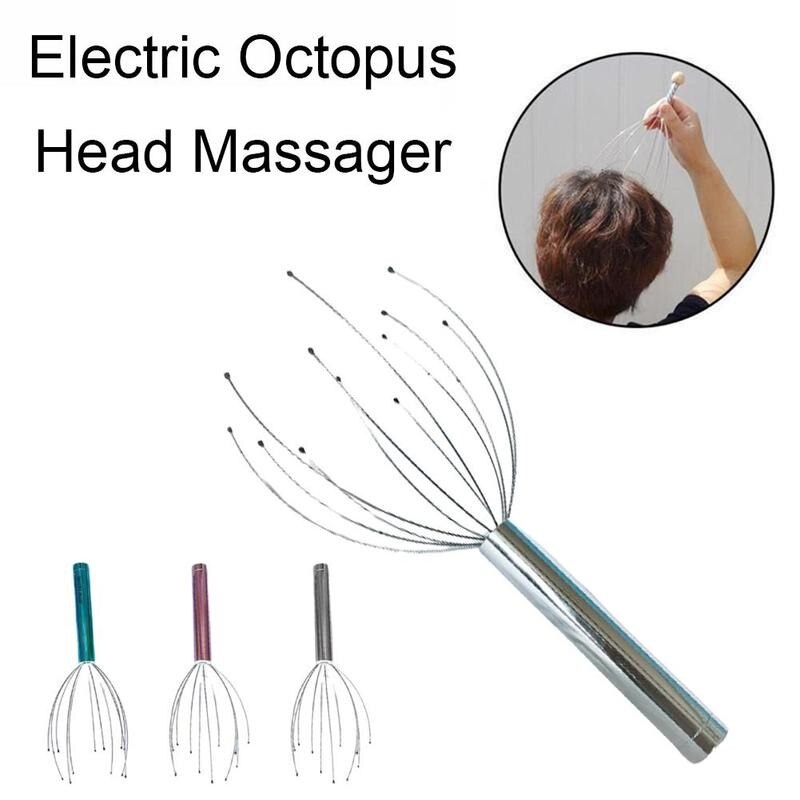 Hoofdmassage Klauw Elektrische Vibrerende Oplaadbare Octopus Vorm 8-Claw Massager Gezondheidszorg Ontspanning Vermoeidheid Stress Tool