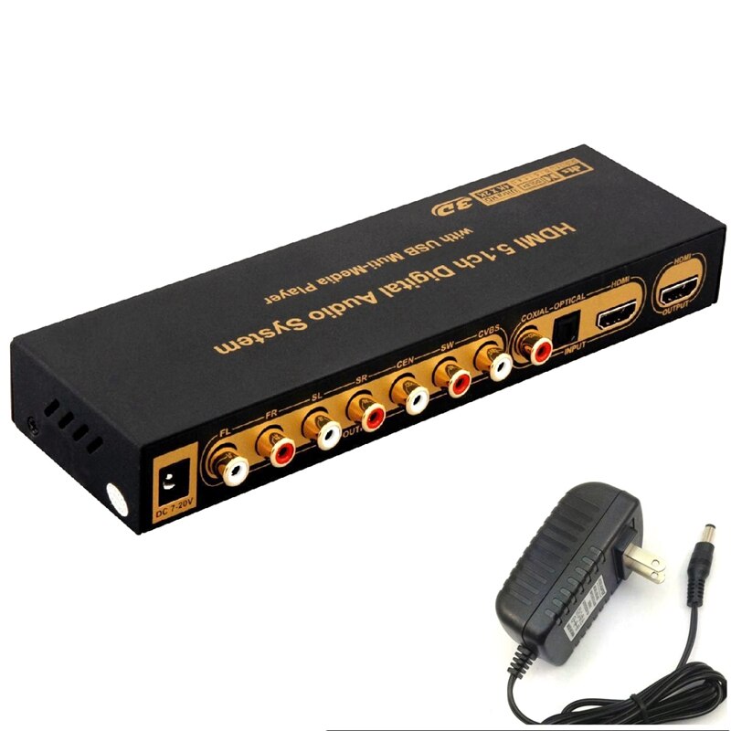 RISE-HDMI 5.1 CH o Decoder DAC DTS AC3 FLAC APE HDMI to HDMI SPDIF ARC: Default Title
