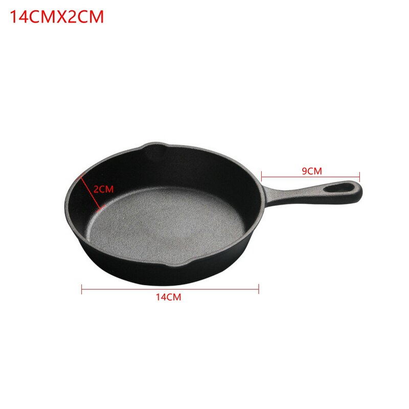 Gas Inductie Fornuis Gietijzeren Ketel Keuken Koekenpan Pannenkoek Pot Kookgerei: 14CMX2CM