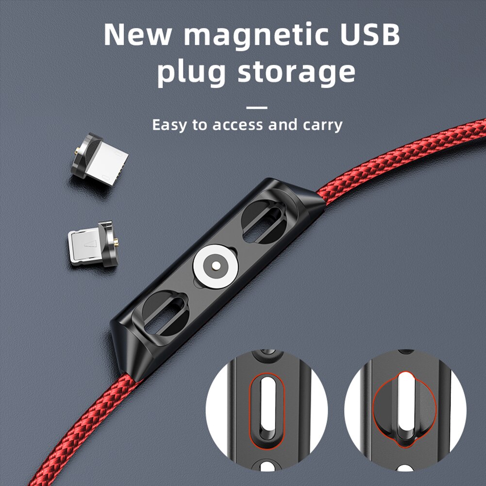 3 In 1 Kabel Plug Case Charger Connector Draagbare Magneet Magnetische Opbergdoos Voor Outdoor Mobiele Telefoon Decoratie