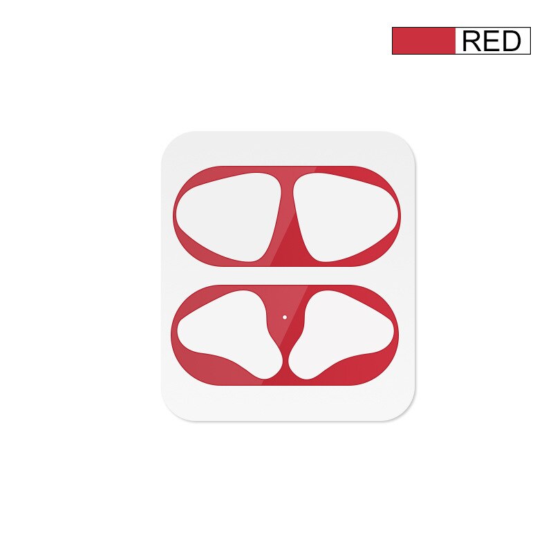 Voor Apple Airpods Box Folie Stof Bescherming Sticker Metalen Gemengde Materiaal Voor Airpods Stofdicht Innerlijke Cover Patch Accessoires: Rood