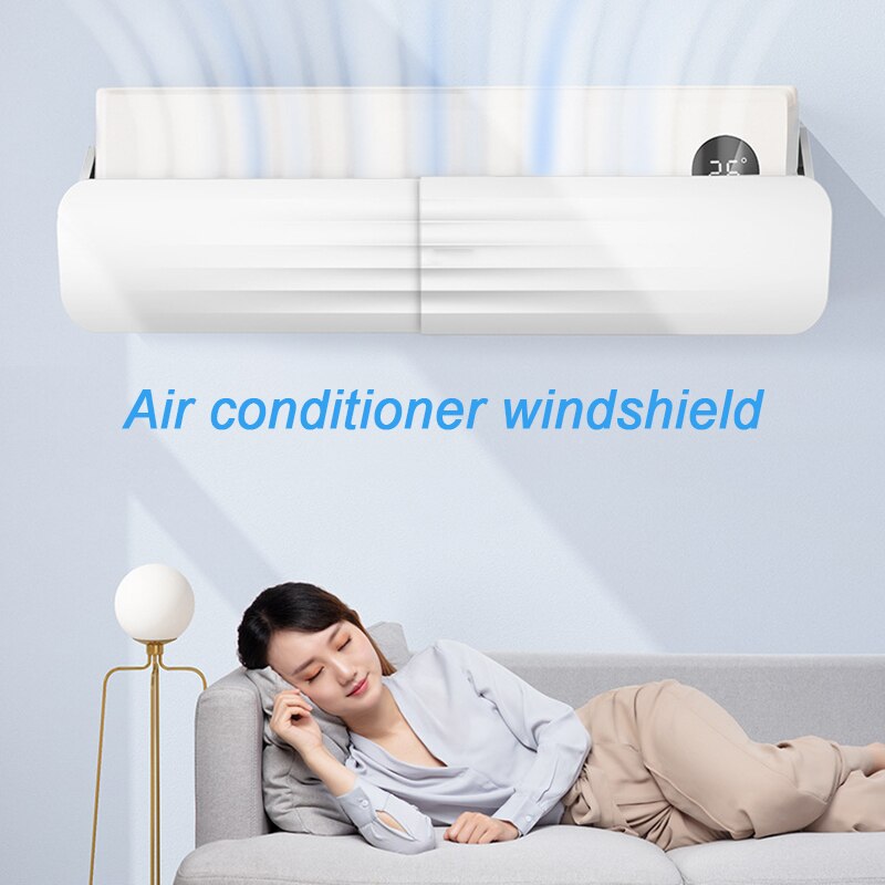 Adjustable Air Conditioner Deflector Telescopic Windshield Confinement Air Deflector for Home S55