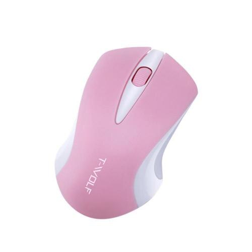 Q2 Mouse Wireless ottico da 1200DPI con Design simmetrico per Computer portatile: Colore rosa