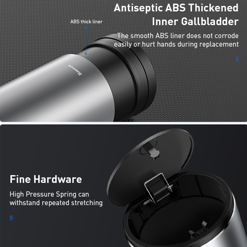 Xia0mi Baseus Car Trash Bin Can Car Interior Rubbish Bag Garbage Container Storage Box Bucket Auto Accessories