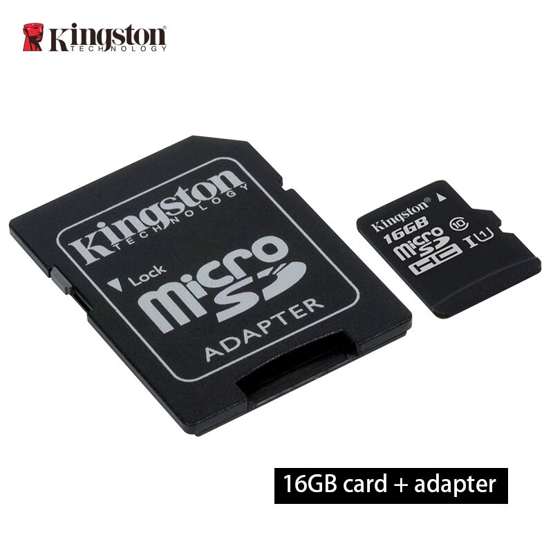 kingston Memory Card 8GB 16GB 32GB 128GB 64GB Micro sd card Class10 flash card Memory Microsd TF/SD Card adapter / card reader: 16GB  adapter