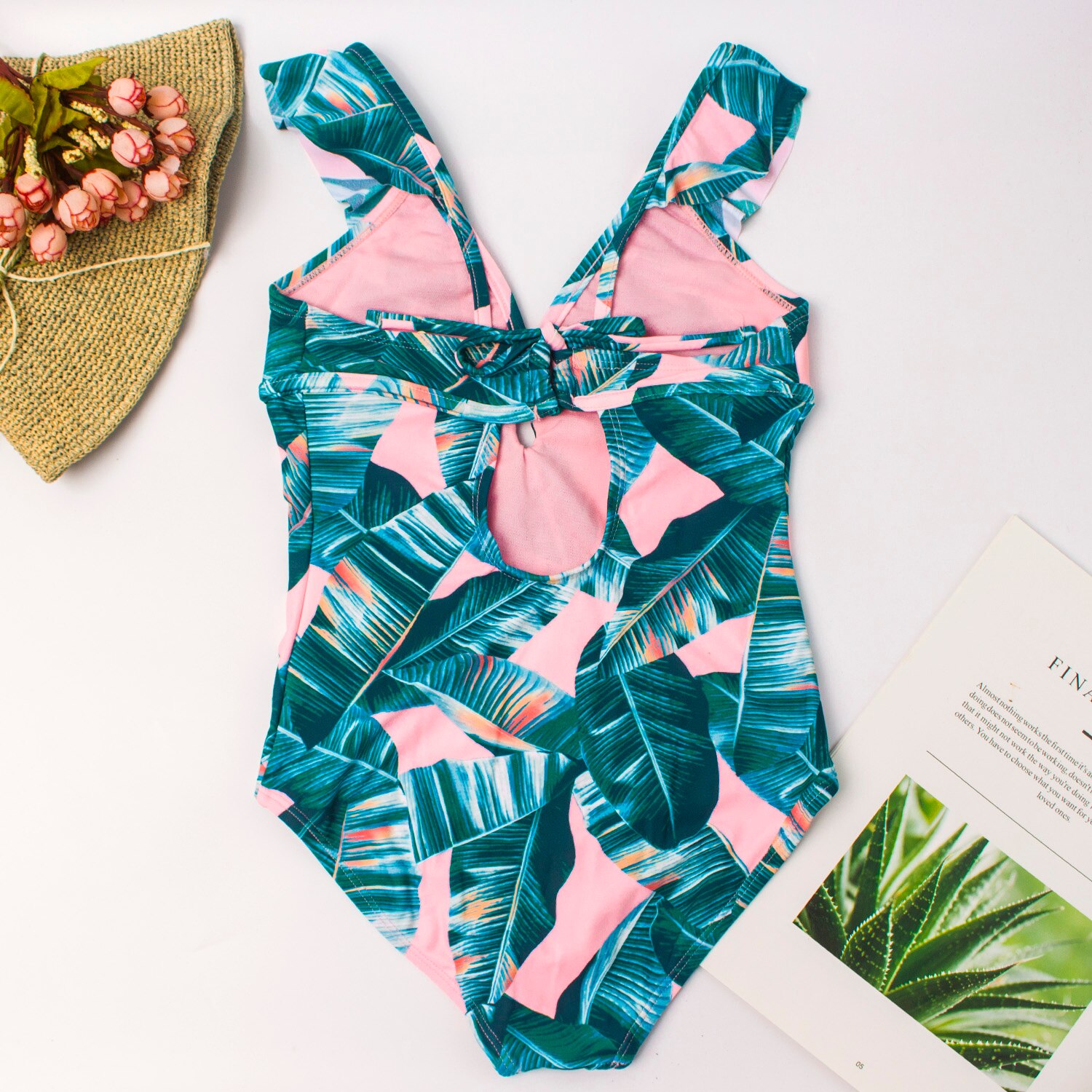 Girls Bikini Swimsuit Summer One Piece Girls Print Swimming Suit 7~16Year Girls Swimwear Children Beachwear Bathing Suit