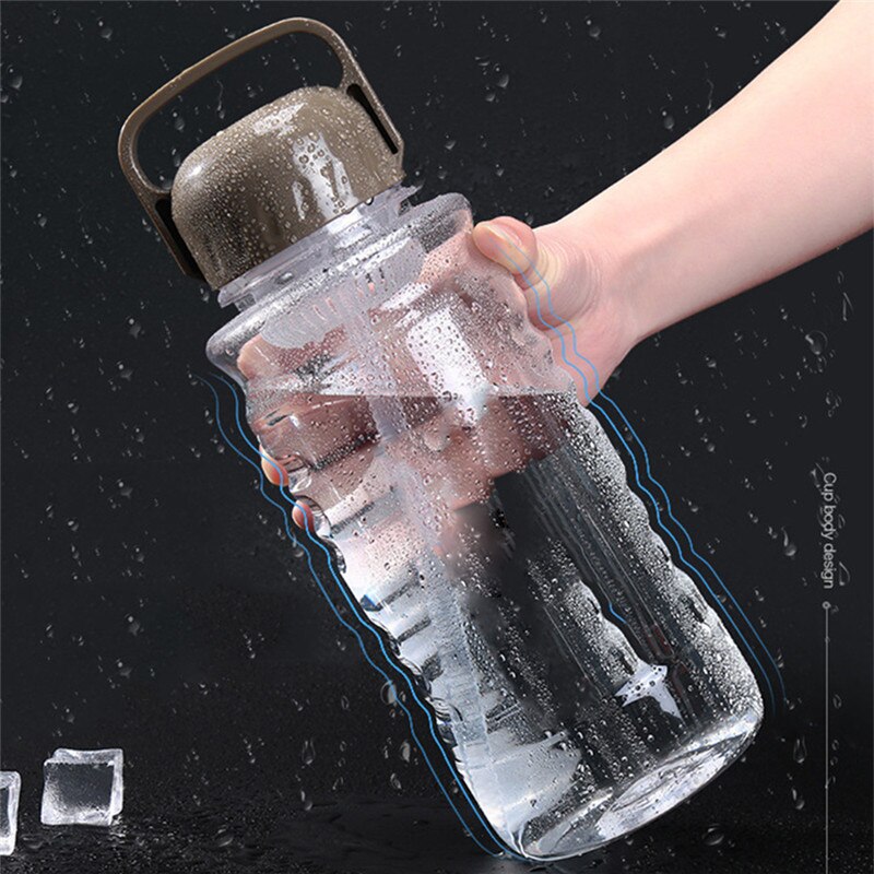 Water Bottle With Straw Gym Drink BPA-Free Sport High-capacity 2000ML Kettle For Hiking Travel Cycling