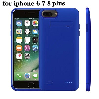 10000mah Power bank case For iPhone 6 6s 7 plus case Battery Charger Case For iPhone X XS XR 11 Pro Power Bank Charging Case: Blue 6 6S 7 8 plus
