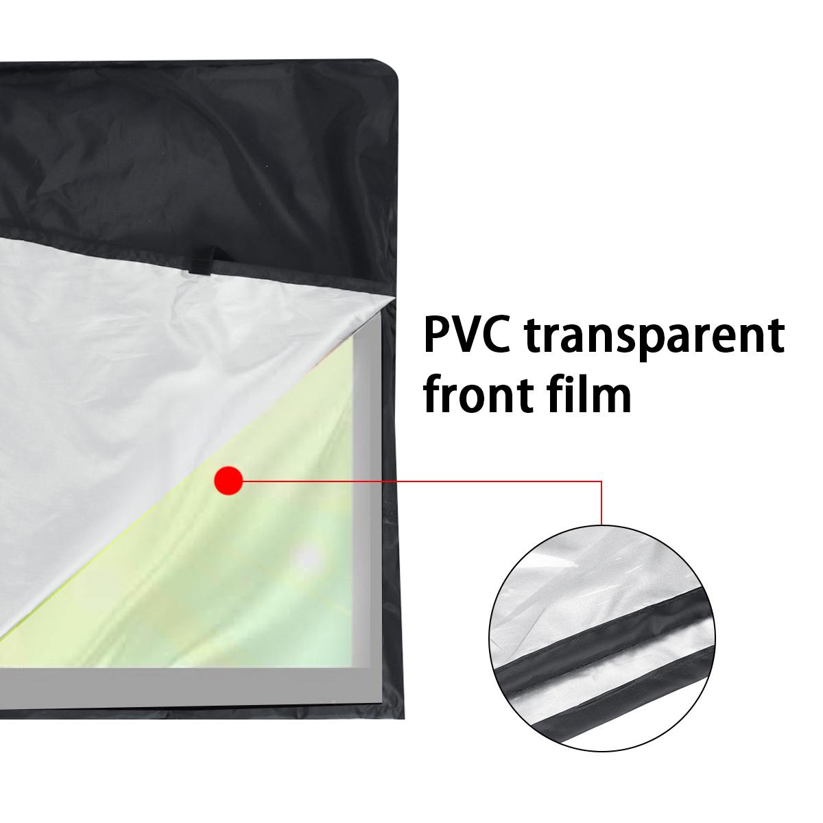 NUEVA CUBIERTA DE TV impermeable a prueba de polvo para exteriores, cubierta de TV de , carcasa de televisión negra Oxford, TV de 32 a 70 pulgadas