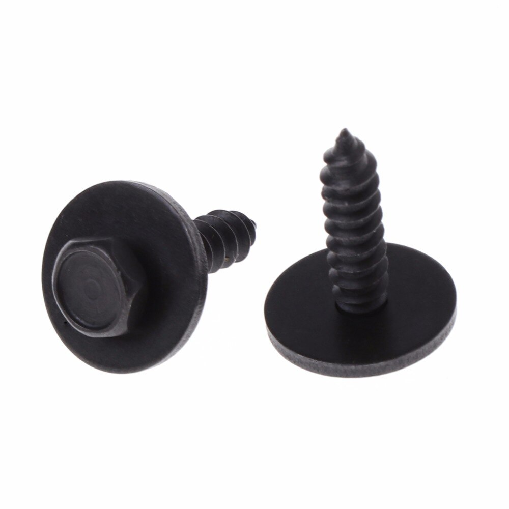Tornillos autorroscantes universales para coche, arandela suelta cautiva, cabeza hexagonal, color negro, C45, 4,8x19mm, 10 unids/set por juego