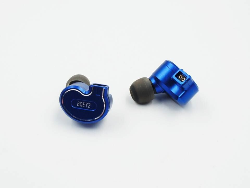 BQEYZ KB100 1 Armature équilibrée + 2 pilote dynamique hybride 2pin 0.78mm détachable métal HiFI In-ear écouteur: Blue