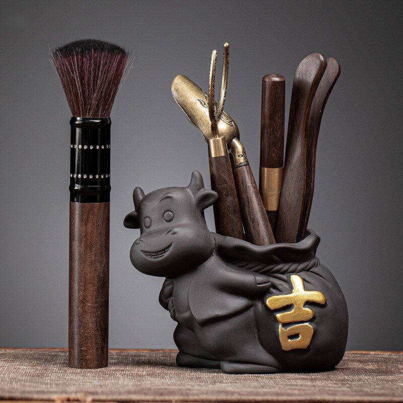 Tea Ceremony Six Gentlemen Tea Accessories Sandalwood Tea Knife Tea Clip Tea Spoon Tea Needle Practical Tea Set Ornaments ZH598: Colour 6