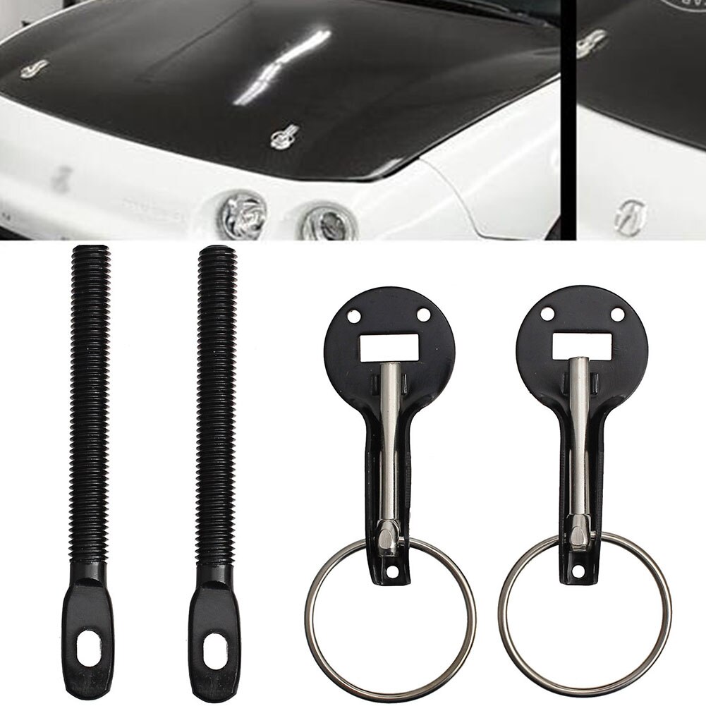 Flush Bonnet Hood Lock Pin Mount Latch Automobile Universal Styling Accessaries Refitting Car Aluminum Alloy