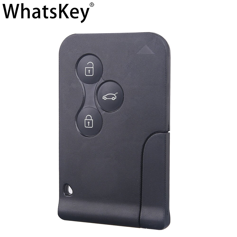 Whatskey Vervangende Afstandsbediening Auto Key Card Shell Case Smart Card Key Case Voor Renault Clio Logan Megane 2 3 Koleos scenic: White Buttons