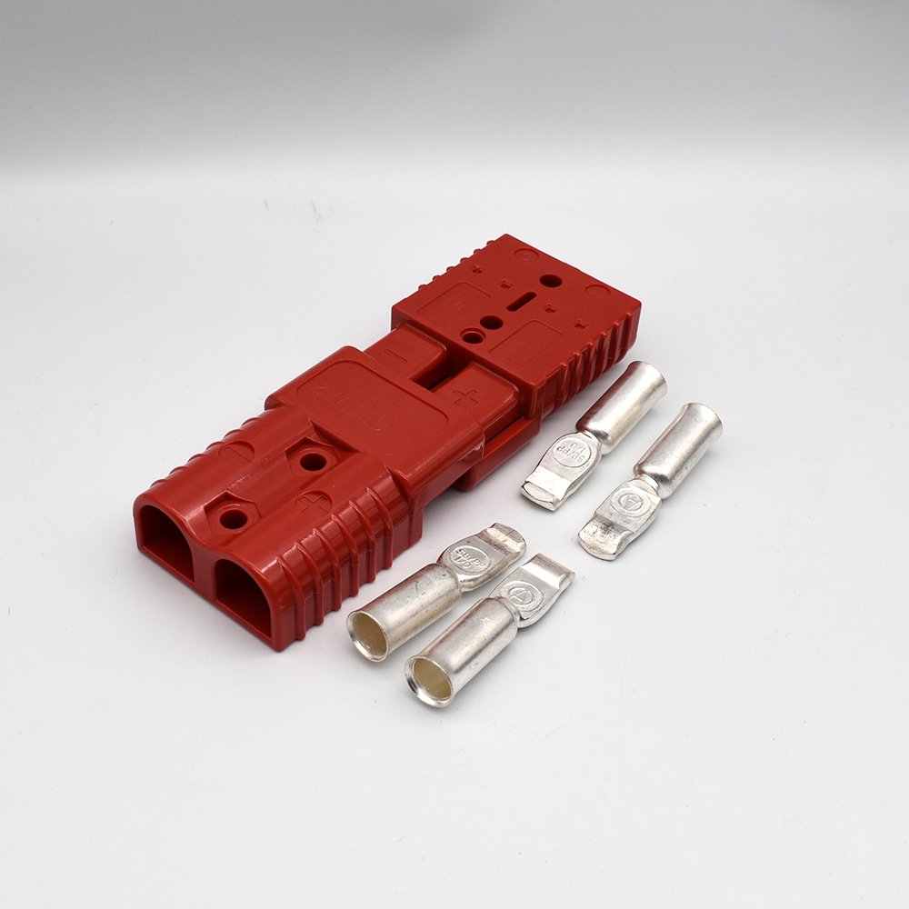 2PCS For Anderson 50A 120A 175A 350A 600V Plug Cable Terminal Battery Power Connector Kit Quick Plug Battery Charging Connector: Brown