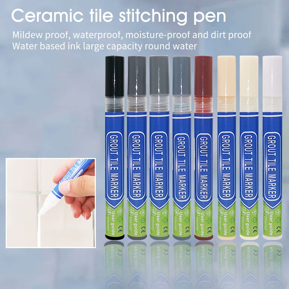 Rotulador portátil para reparación de azulejos de baño, marcador de lechada instantánea, recarga de pared, impermeable, de secado rápido, renovación