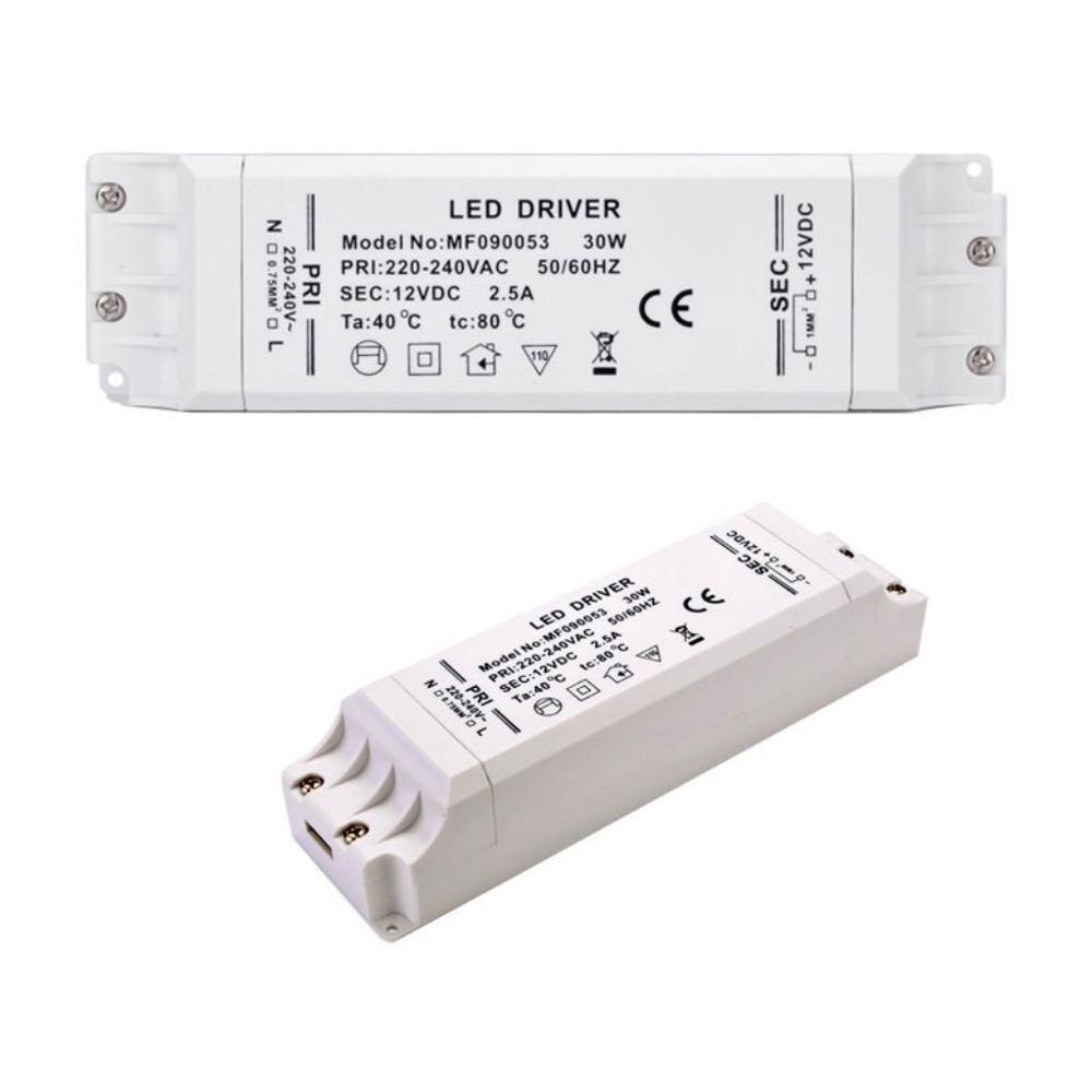 LED Driver Transformer 50w 30w 18w 12w 6w DC 12V Output 0.8A 1A 2A Power Adapter Power Supply For Led Lamp Led Strip Downlight: 30W