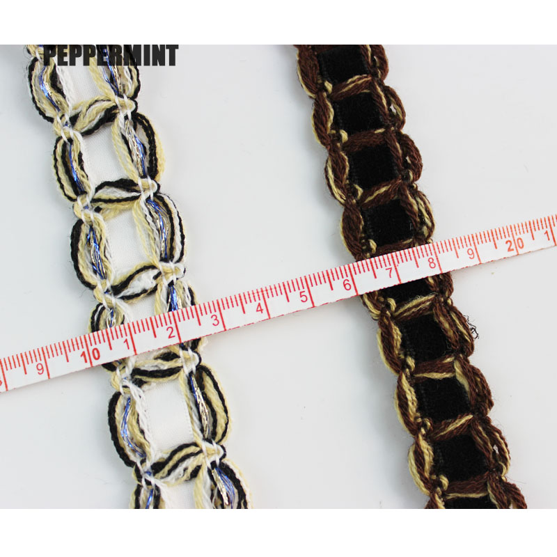 1 yard 2 cm Geweven Vlecht Singels jacquard Touw Trim Golden geweven Kant Naaien Accessoire voor Kleding DIY vintage Trimmen