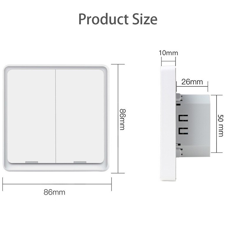 Lonsonho Zigbee Smart Switch EU UK 220V With Neutral Tuya Smart Life Wall Light Push Button Switch Compatible Alexa Google Home