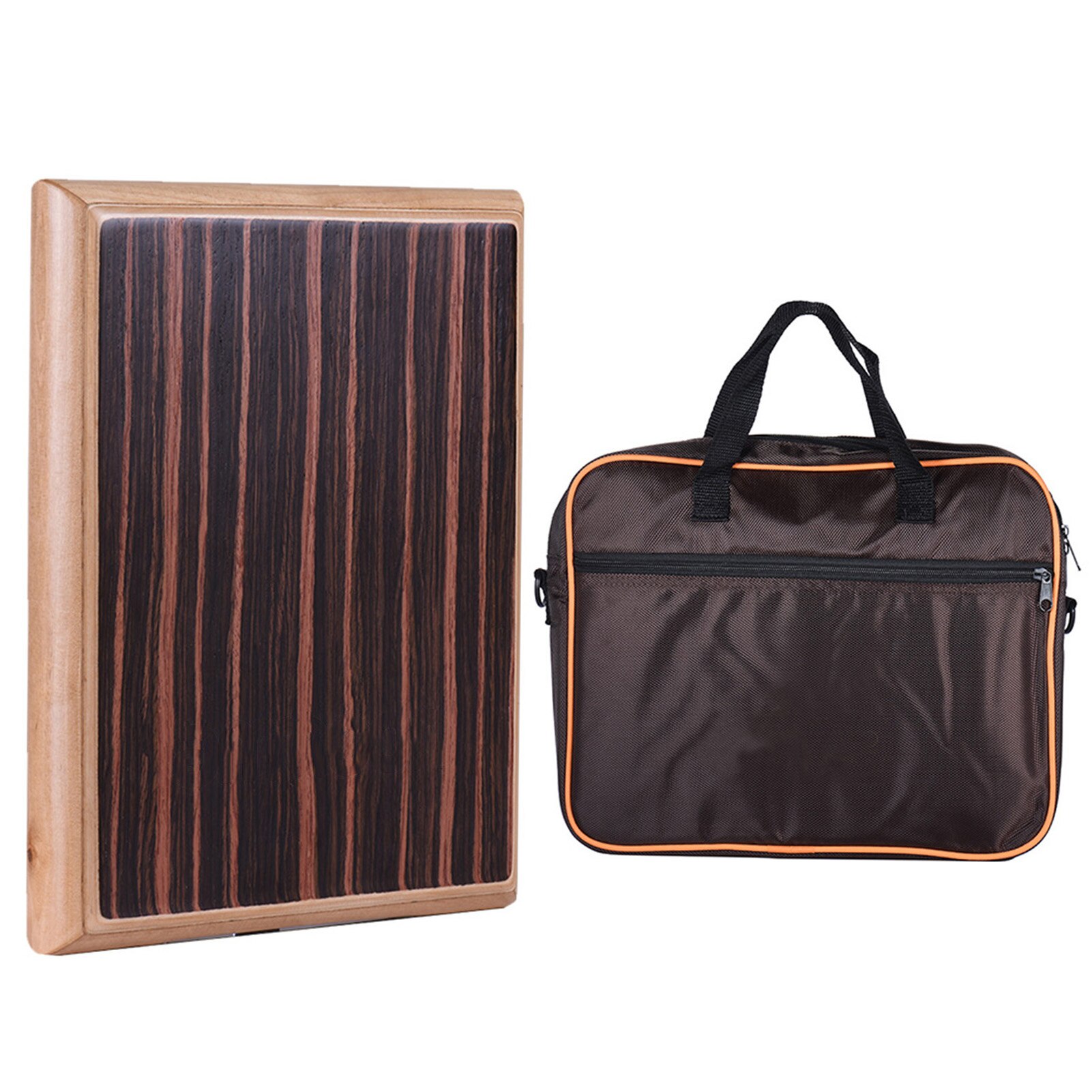 ammoon Cajon Drum Compact Travel Box Drum Cajon Flat Hand Drum Cajon Drum with Adjustable Strings Carrying Bag Cajon Drum: TYPE A