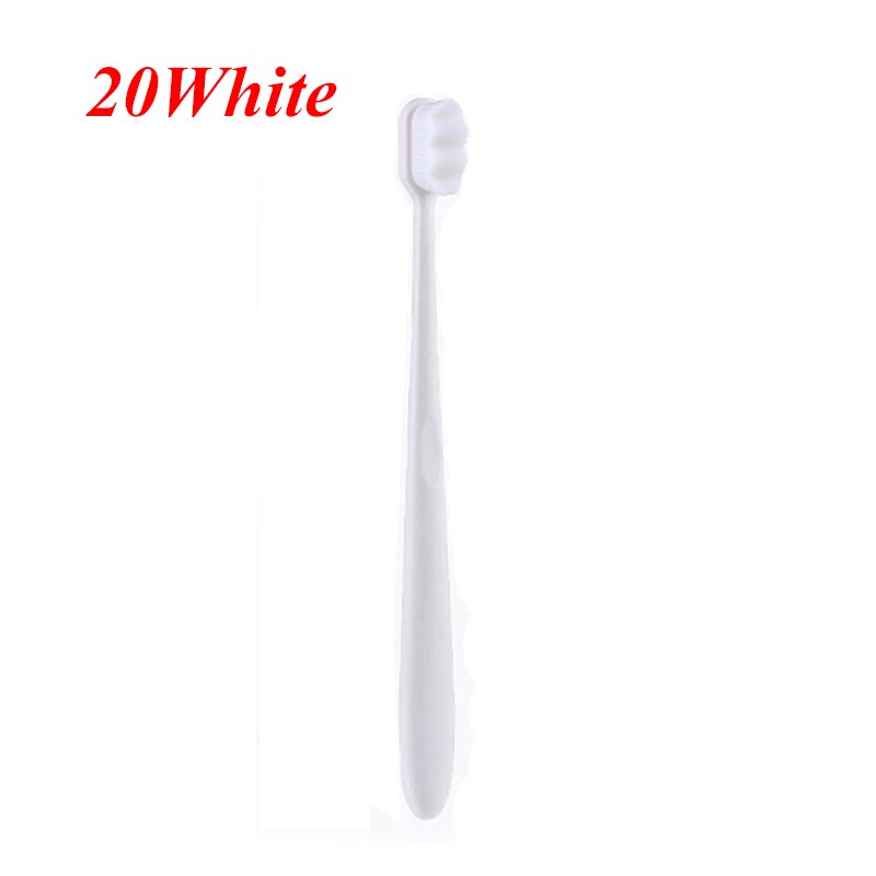 Micro-brosse à dents Nano pour adulte, à poils Ultra doux, 20000 poils, pour les dents sensibles, en retrait de gomme buccale, 10/20 pièces: 20white no box