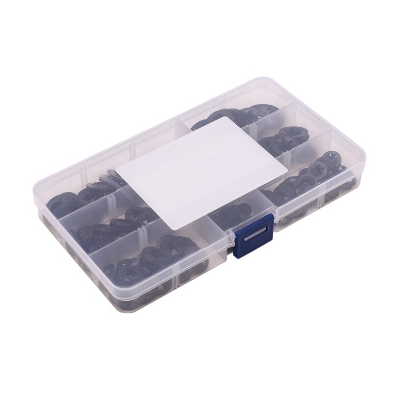 340Pcs Internal Tooth Starlock Washers Lock Washers Assortment Kit, Push on Speed Clips Fasteners Assortment Kit (7 Size)